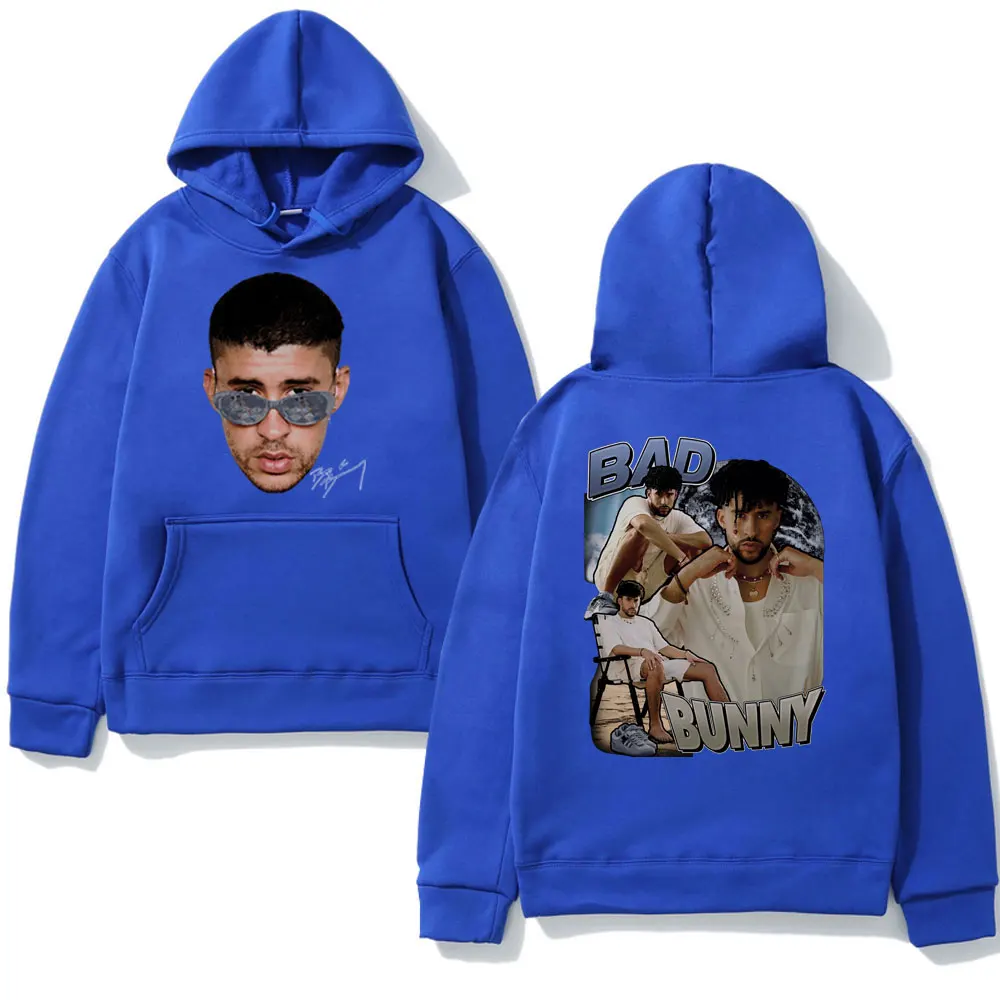Bad Bunny Album Musik Hoody Sweatshirt Hip Hop Harajuku Streetwear Hoodies Vintage Oversized Fleece Pullover Gothic Hoodie Men