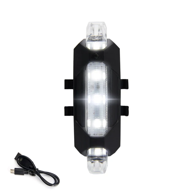USB Rechargeable Bike Light MTB Bicycle Front Back Rear Taillight Cycling Safety Warning Light Waterproof Bicycle Lamp Flashligh Only RearLight-White