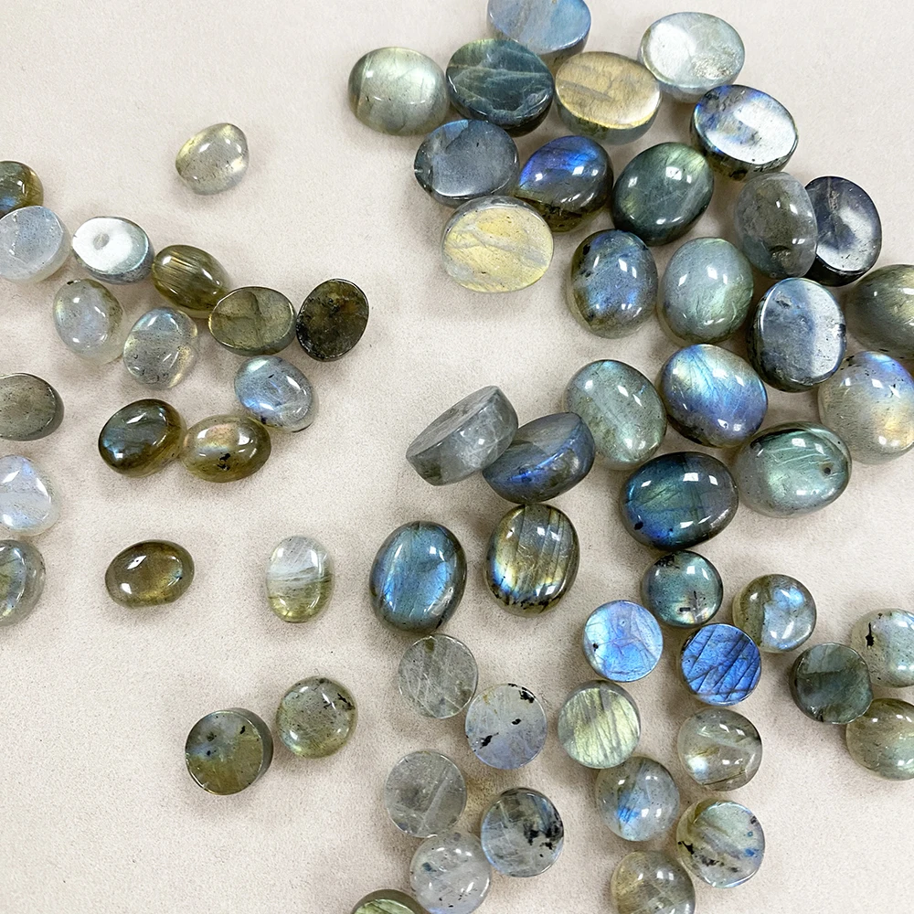Factory Natural Iridescent Labradorite Mystical Versatile Decorative Stone Polished Metallic Luster Jewelry Making