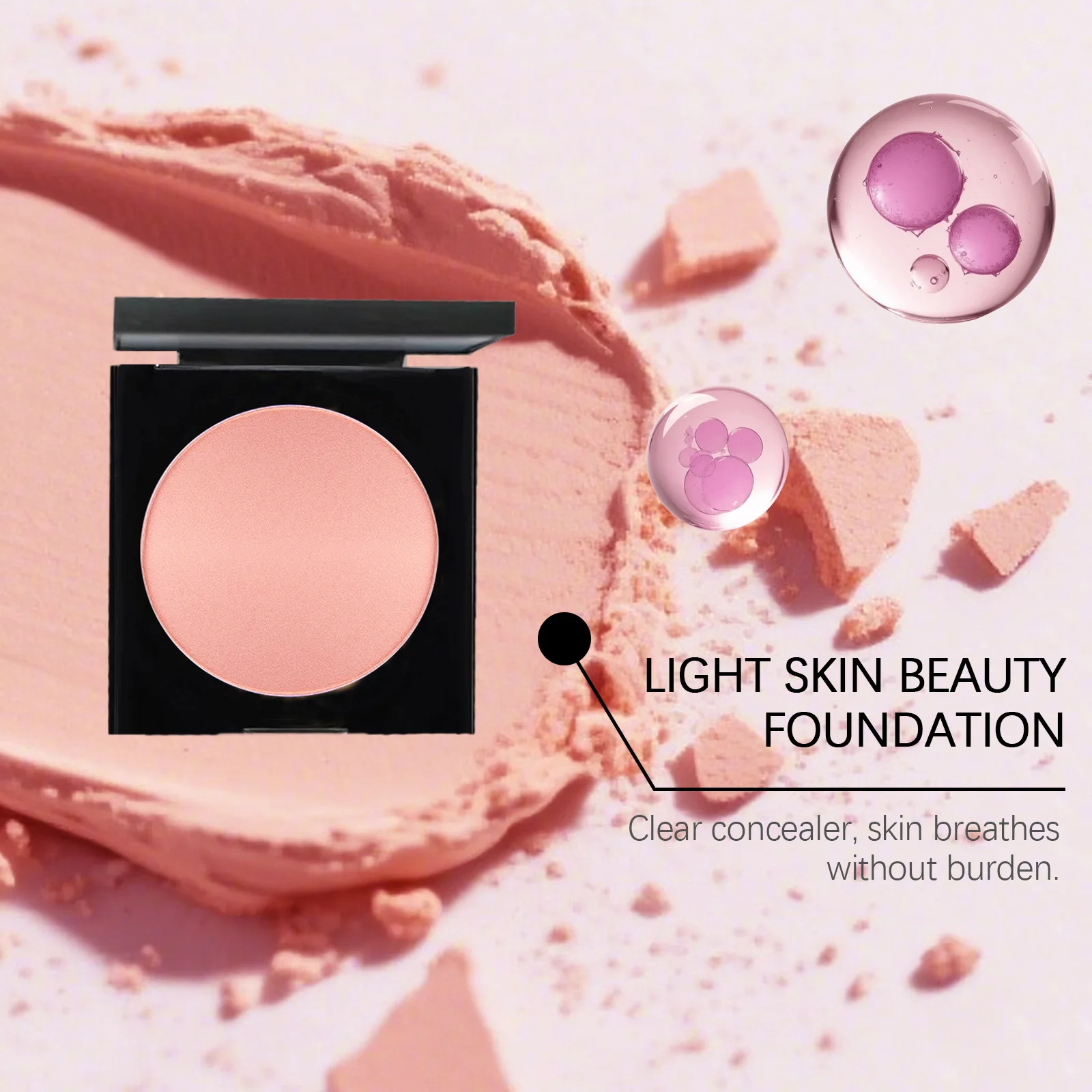 Eelhoe Pink Foundation Makeup Cream Waterproof Matte Full Coverage_voghion.com