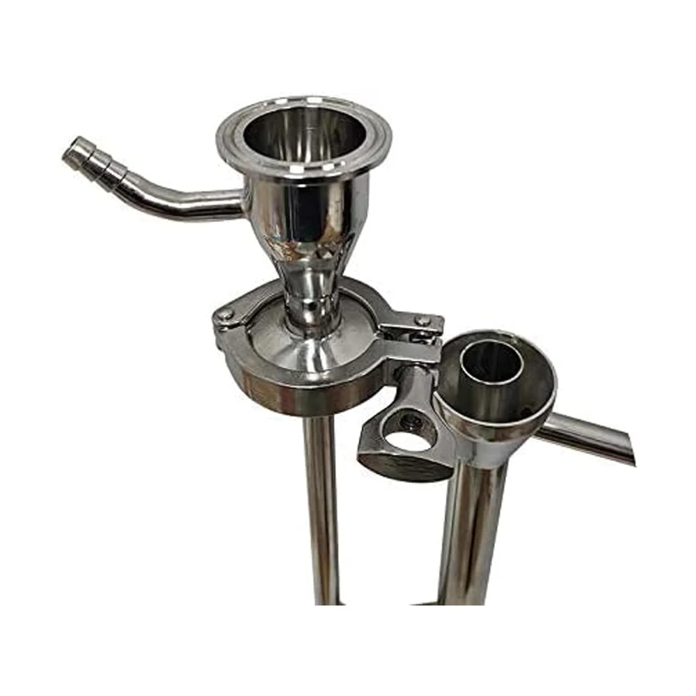 Hooloo Parrot Beak Spirits Outlet with Tri Clamp 304 Stainless Steel Food Grade Polishing with Air Balance Port for Distillers