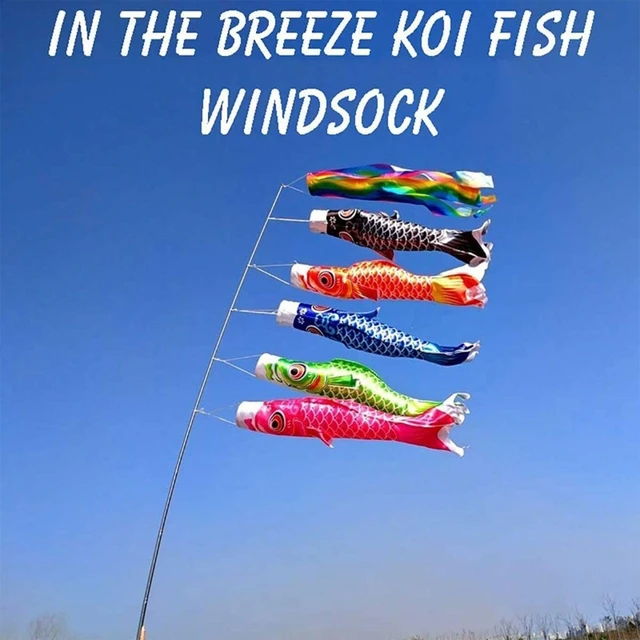 5pcs koinobori flag Fish Wind Streamer flags Japanese Carp Japanese Fish  Flag