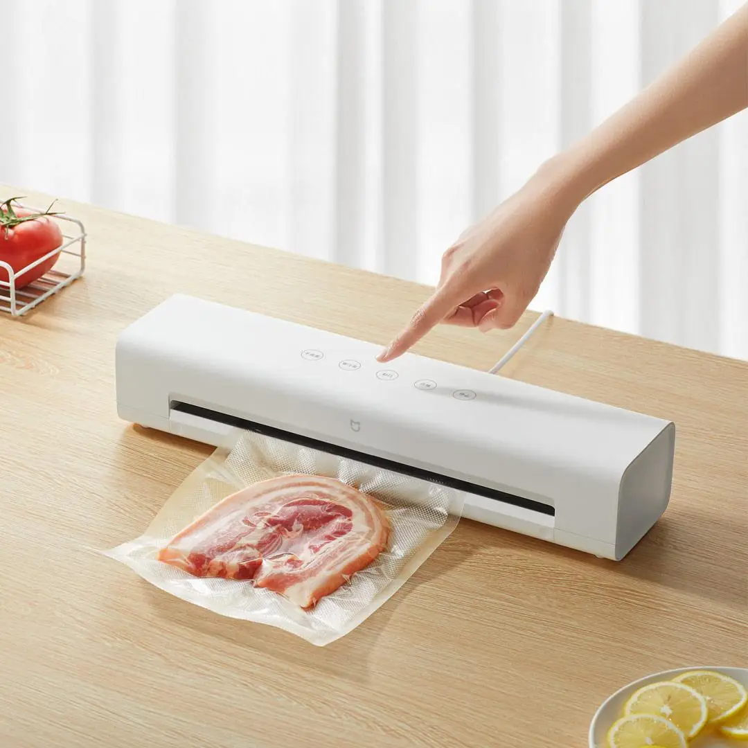 XIAOMI MIJIA Vacuum Sealers Machine 220V With Free 10pcs Vacuum Bags For Kitchen Household Food Vacuum Sealer Packaging Machine 2