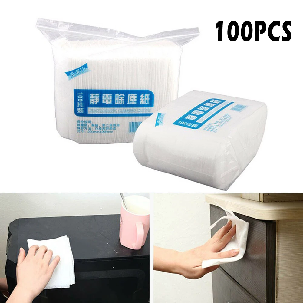 Lingettes De Nettoyage De Sol Jetables, Lot De 100 Pièces, Lingettes  Électrostatiques De 20x30cm Pour Dépoussiérer, Serpillière Plate Et  Pivotante - Chiffons - AliExpress