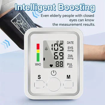 Misuratore di pressione sanguigna del braccio digitale automatico tensiometro del tonometro muslimatico misuratore di impulsi della frequenza cardiaca BP Monitor sano
