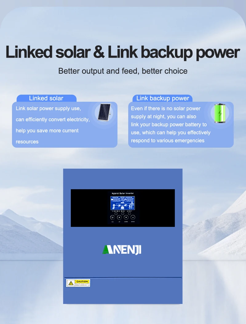 Hybrid Solar Inverter 4.2KW 24V On Grid Off Grid 230Vac MPPT Pure Sine Wave Inverter 100A Solar Charger PV 60-500VDC with WIFI