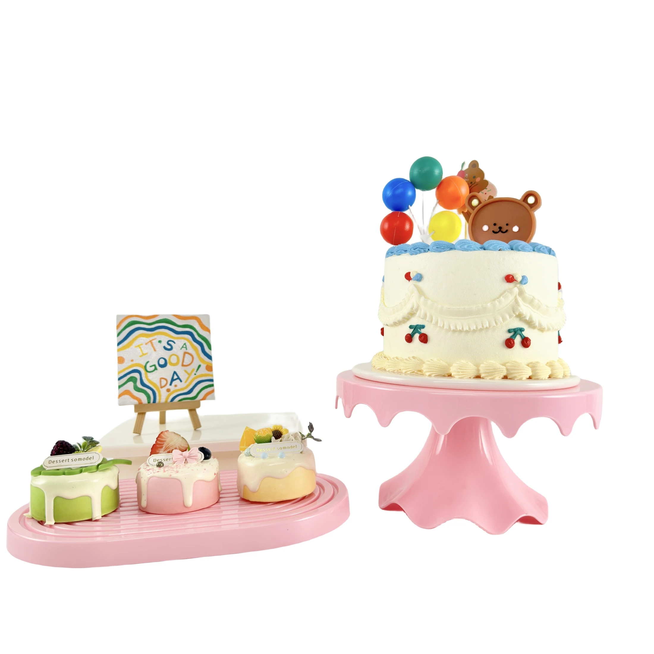 Cake Stand one piece Cake Stand and Cupcake Stands Holder Fruits Dessert Display Plate for Baby Shower Wedding Birthday Party Celebration