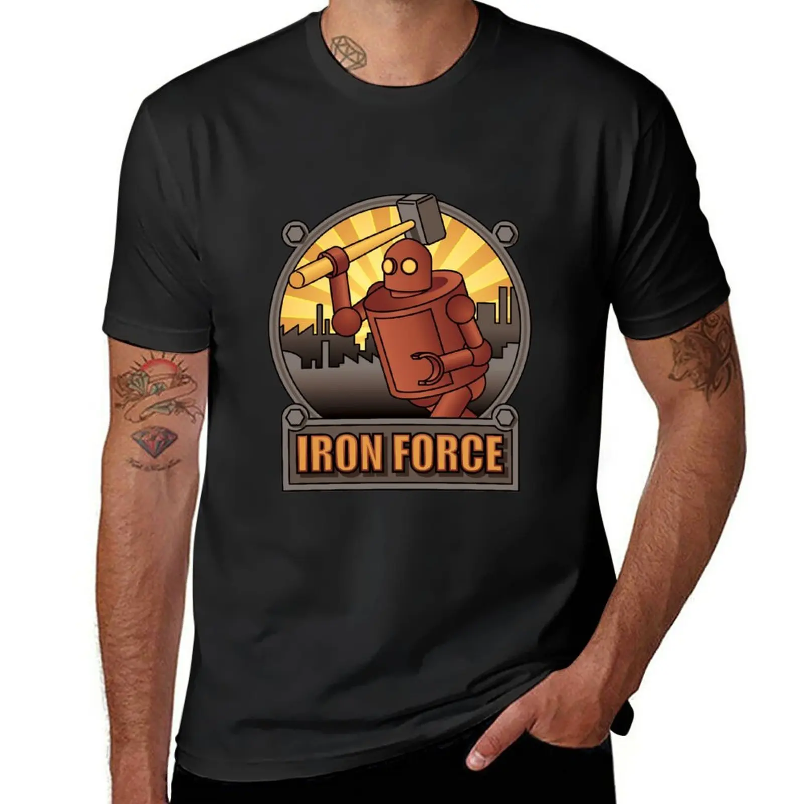 

New Iron Force Logo T-Shirt cute tops new edition t shirt Short sleeve oversized t shirt men