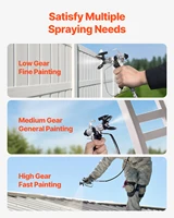 SucceBuy Pulvérisateur de peinture sans air sur pied, pulvérisateur sans air à haute efficacité 650 W, tige d'extension de machine de pulvérisation de peinture électrique 3000 PSI 4