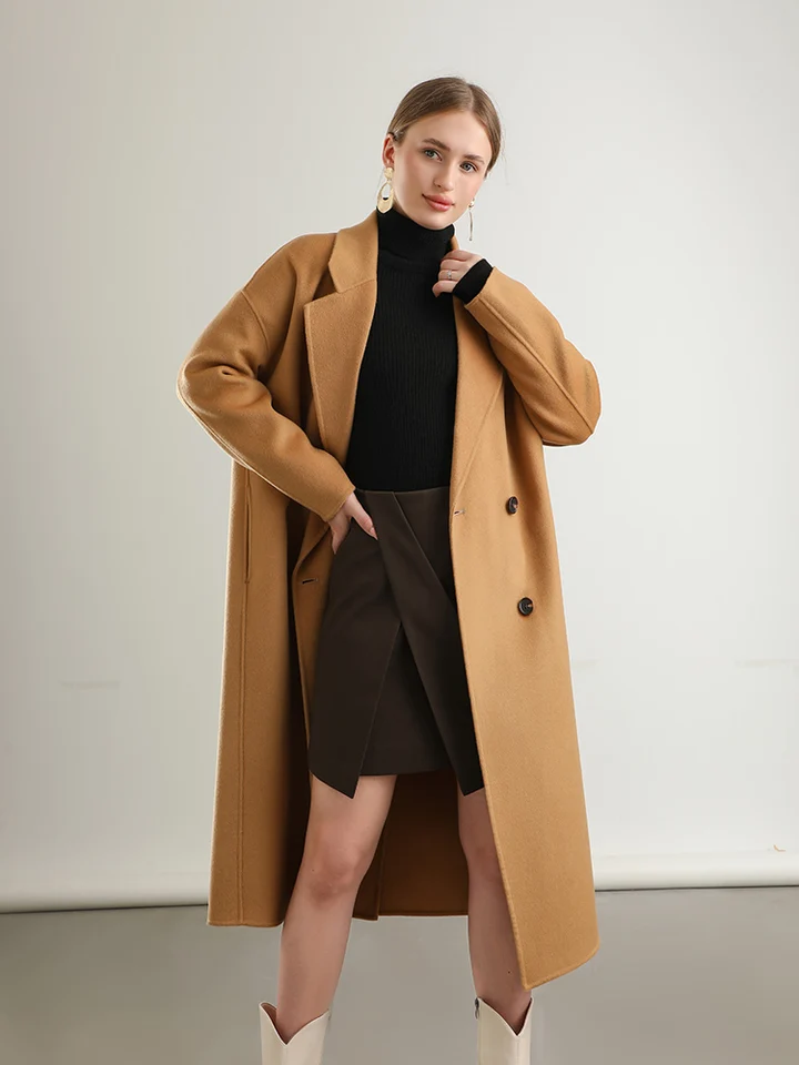 Manteau Court A Double Boutonnage Pour Femme, Veste Trench-coat D'hver