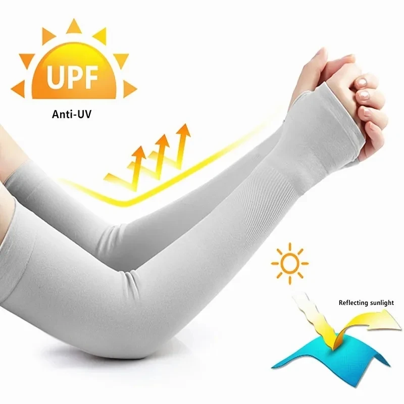 

Cooling Arm Sleeves for Men Women Cover Full Arm Sun Protection UV Block for Sports and Outdoors Arm Warmer Breathable Fast Dry