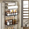 Kitchen Refrigerator Side Shelf Space Saving Spice Storage Rack Kitchen Fridge Shelf Rack Refrigerator Kitchen Organizer Shelf ﻿ 2