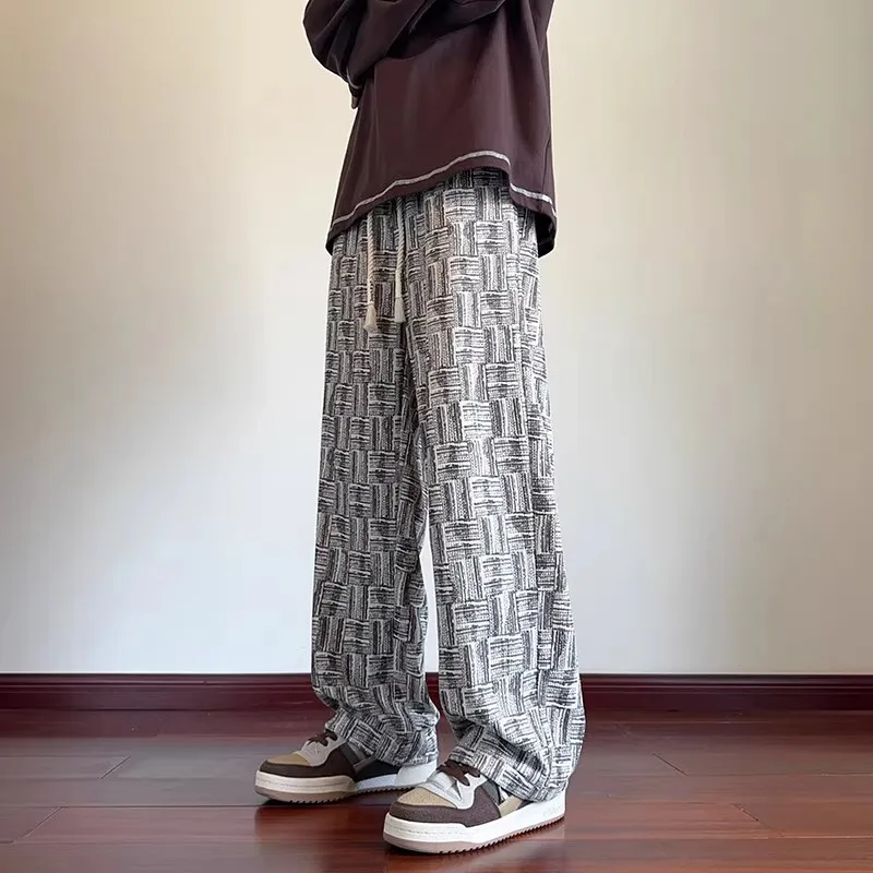 Thiened Fce Warm Casual Pants Men's Autumn Winter Trendy All-Match Loose Wear-Resistant Dirt-Resistant Long Trousers