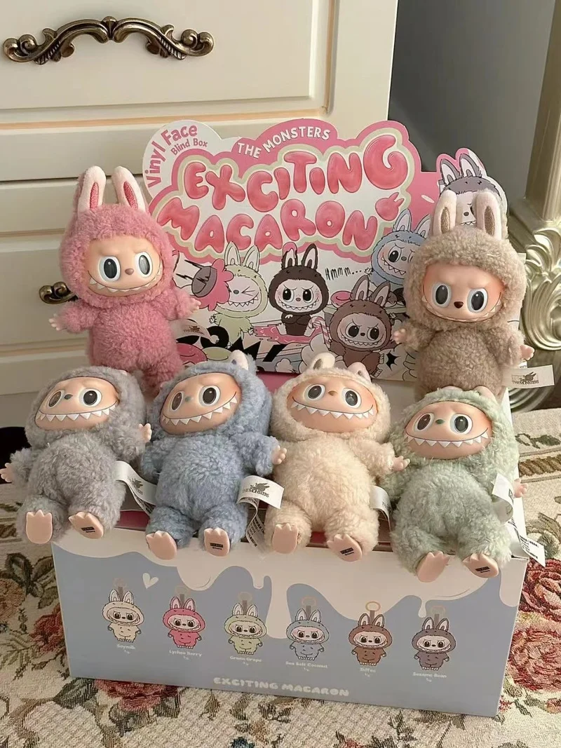 Hot Labubu The Monsters Blind Box Toys Cardiac Macarone Mysterious Surprise Box Guess Bag Figure Model Bag Keychain Gifts