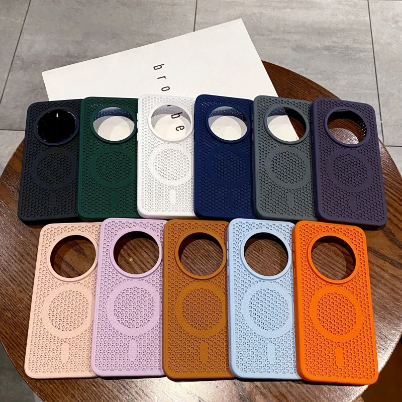 Magnetic Cooling Shockproof Honeycomb Phone Case with Breathable Matte Finish