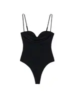 Women Sexy Fashion With Sweetheart Neck Draped Bodysuits Backless Zipper Thin Straps Female Playsuits Mujer - Image 2