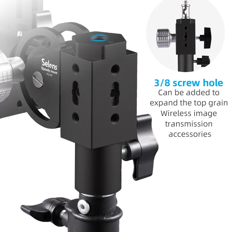 Selens 180 Degree Rotation Display Quick Mounting Plate Base Adjustable Universa