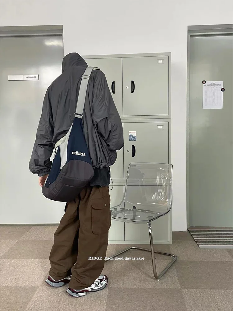 R1DGE High street overalls for men and women 2022 Summer Fashion Brand Large Pocket Straight Loose Wide Leg Casual jogger Pants