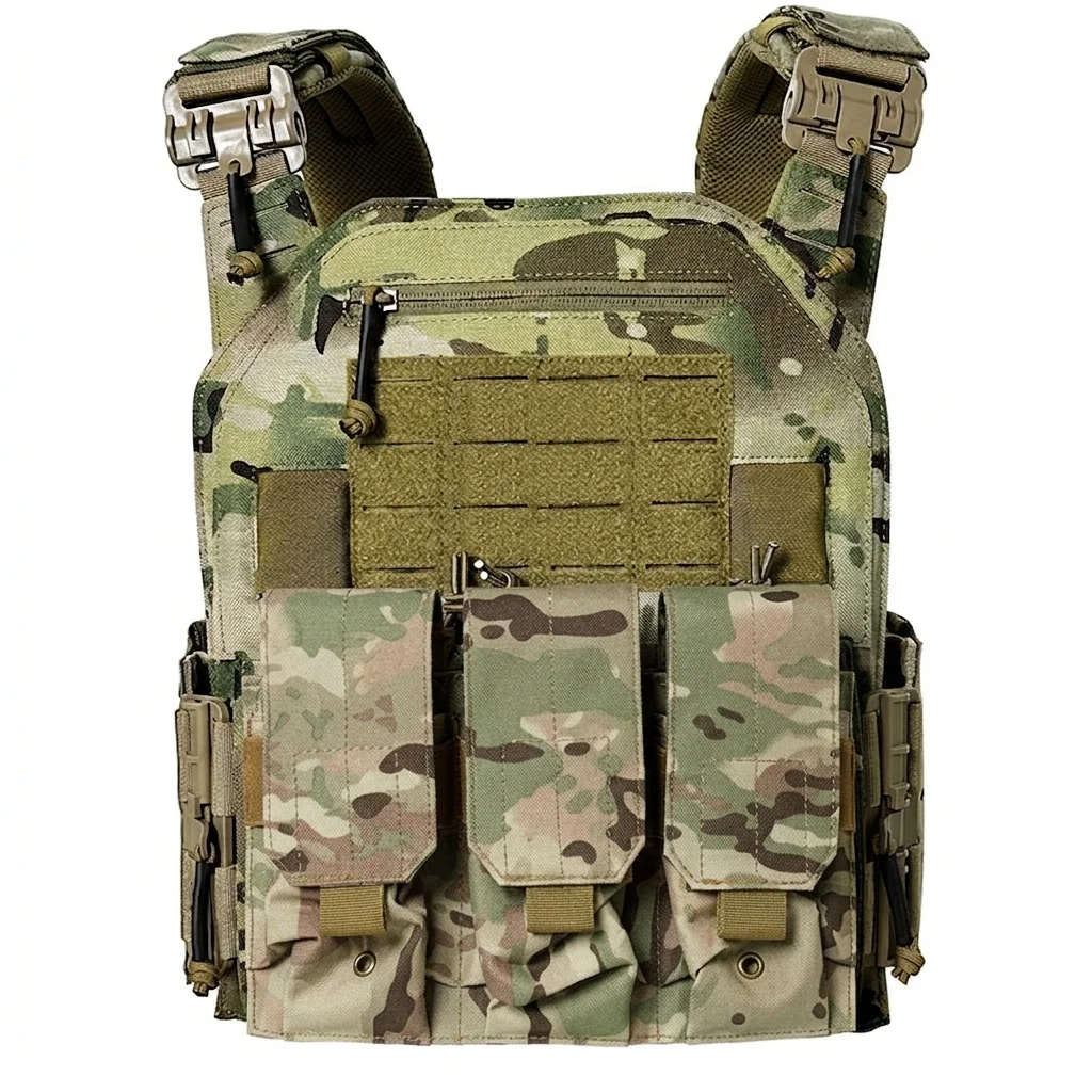 Disassembly black vest for hunting