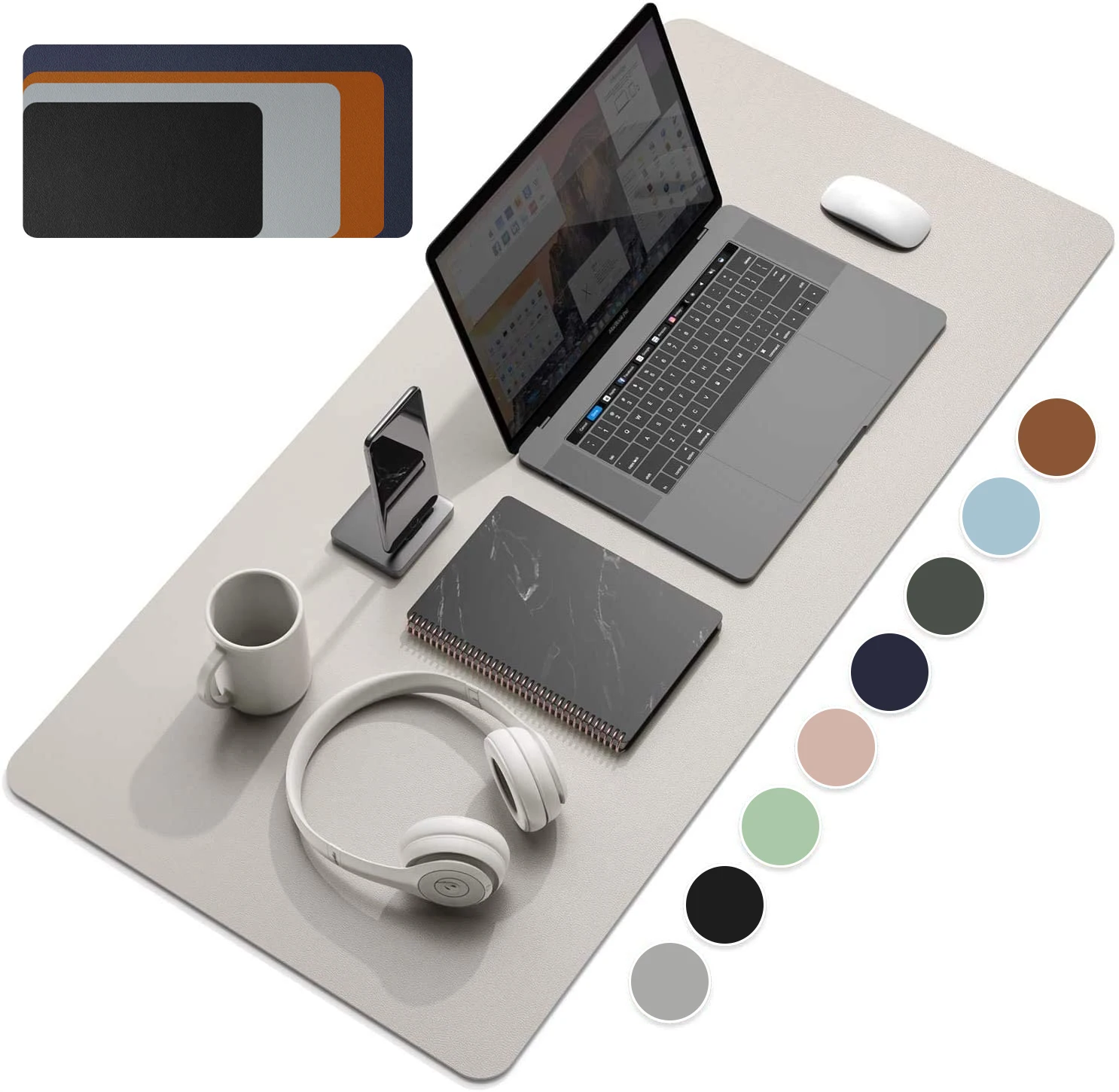 Large Size Office Desk Protector Mat PU Leather Waterproof Mouse Pad Desktop Keyboard Desk Pad Gaming