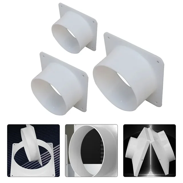 4" 5" 6" Flange Connection Air Conditioner Air Pipe Flange Interface Air Ventilation Adapter Exhaust Pipe Joint 1