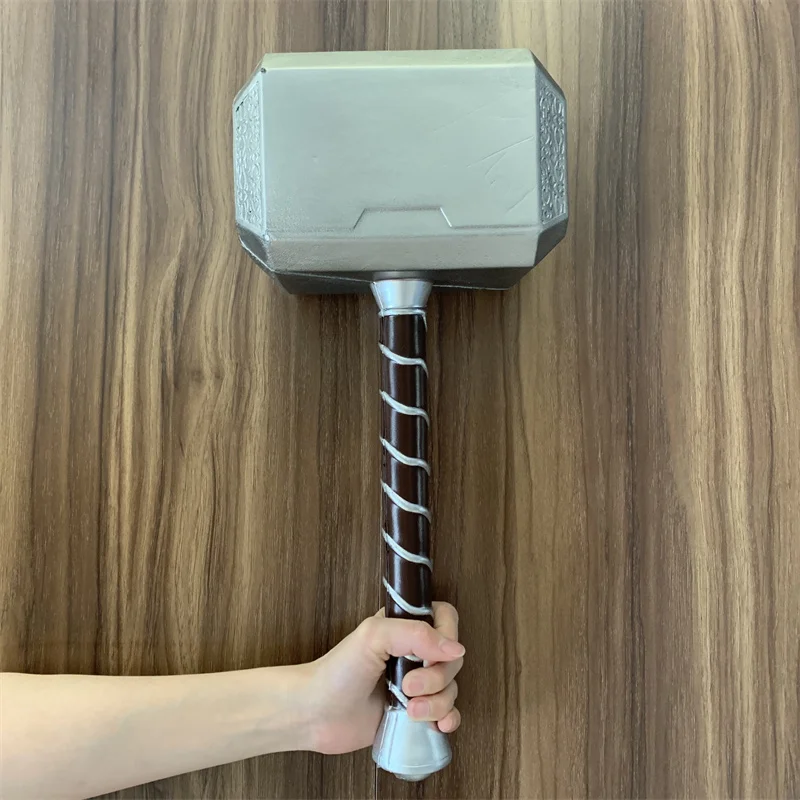 1:1 Thunder Hammer Cosplay Weapons Collectible Model Toys Superhero Props Accessories Halloween Decor Gift Toy Safe Rubber 2