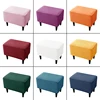 Footstool Cover Soft Velvet Ottoman Stool Cover  Elastic Cover Sofa Slipcover Furniture Protection Pedal Cover 2