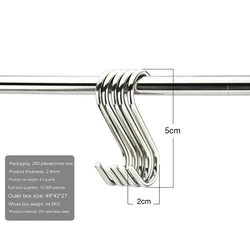 Premium Stainless Steel S Hooks for Kitchen and Butcher Shop (20pcs s hook 5cm)