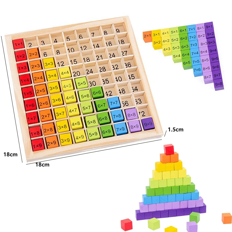 99 Multiplication Board Game Wooden Montessori Kids Learning Educational Toys Math Counting Hundred Board Interactive Thinking_voghion.com