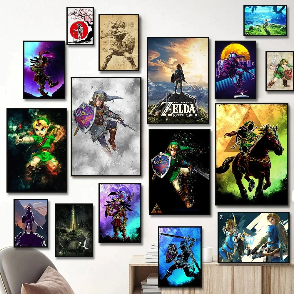 LegendVideoGamePosterCanvasPaintingZeldasLinkPosterandPrints