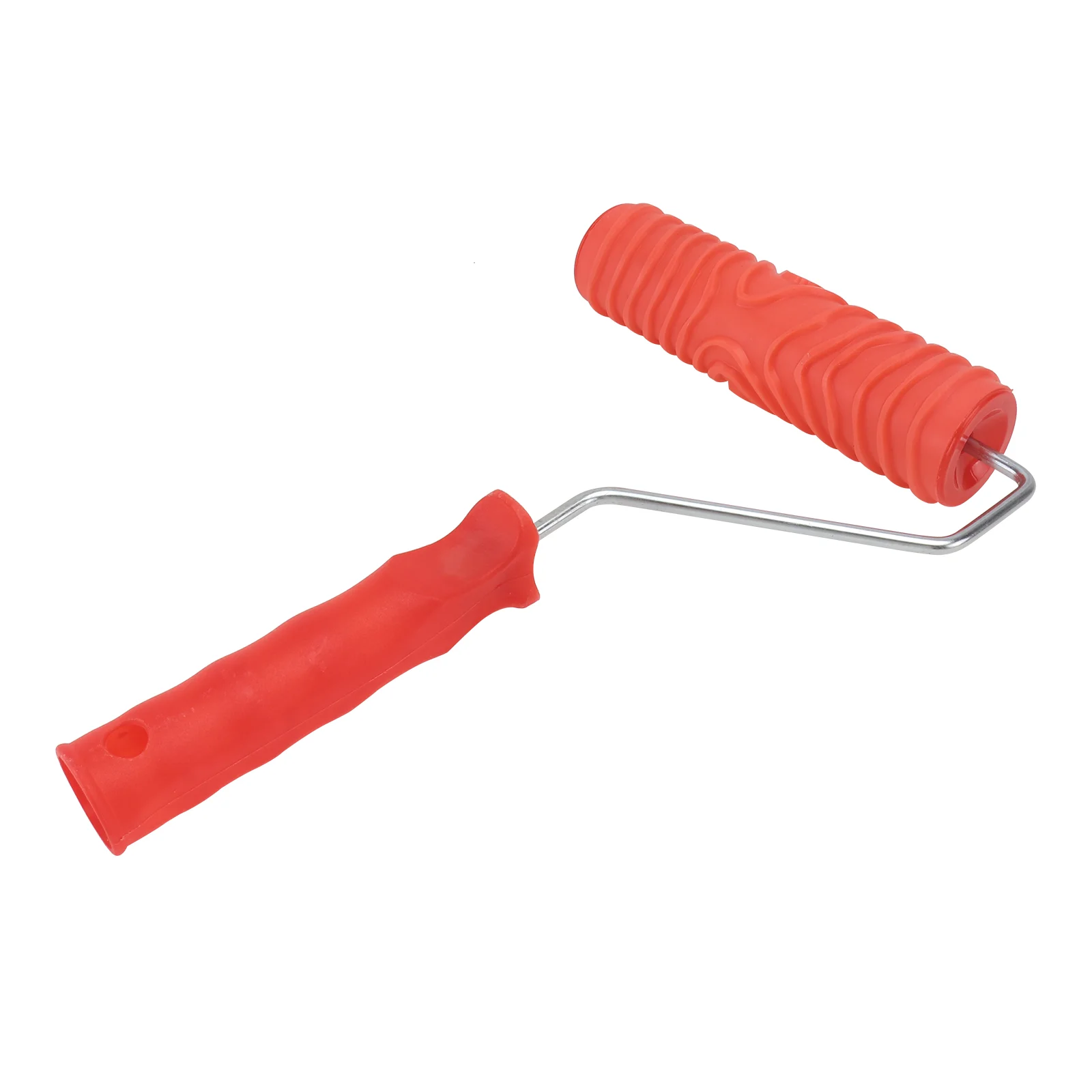 

7 Inch Wood Graining Roller Household Wall Red Roller with Handle DIY Rubber Empaistic Wood Grain Tool for Home Shop