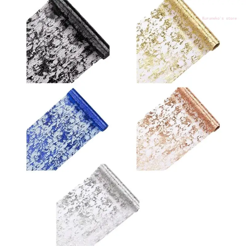 

Elegant Golden Foil Table Runner for Modern Dining Table Decor Shimmering
