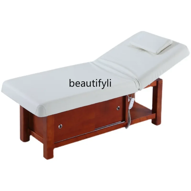 

Electric Beauty Bed Beauty Salon Solid Wood Massage Bed Health Care Massage Couch Latex Physiotherapy Bed