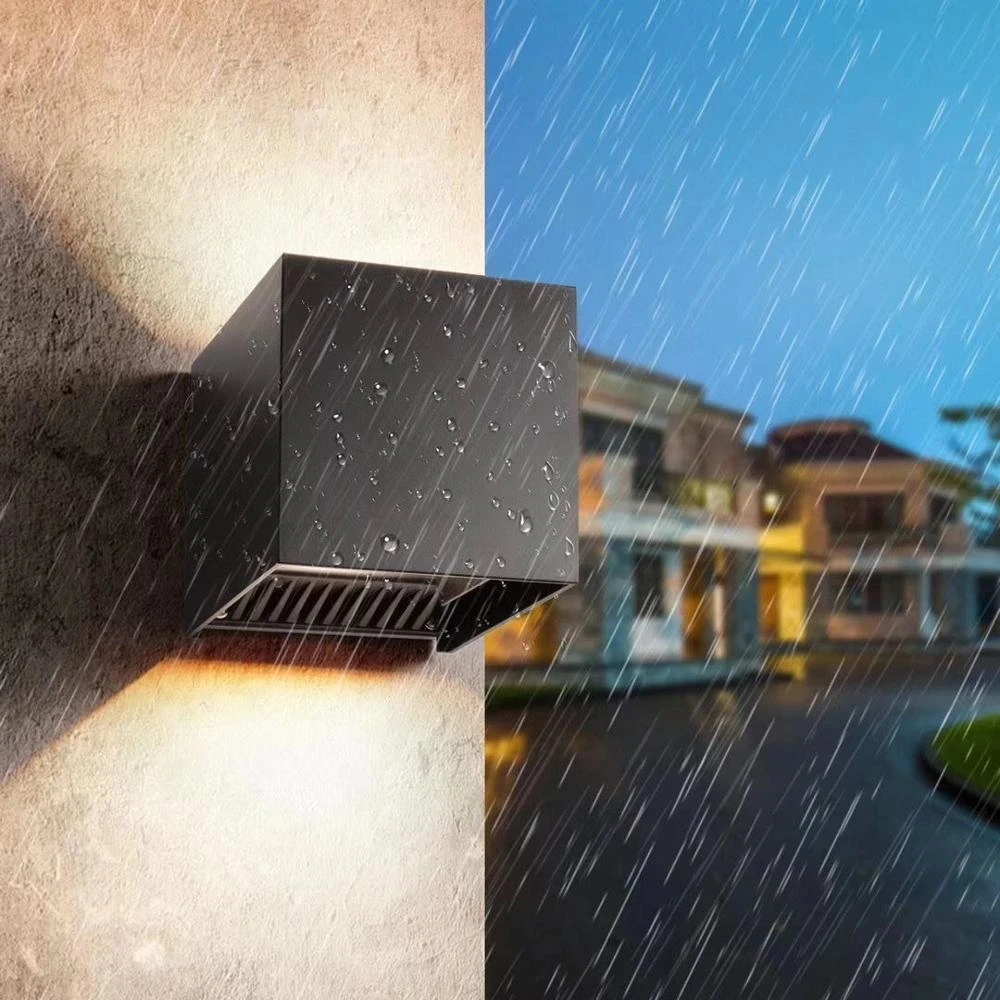 IP65 Waterproof 6W 12W indoor outdoor Led Wall Lamp modern Aluminum Adjustable Surface Mounted Cube Led Garden Porch Light led wall lamp wall light