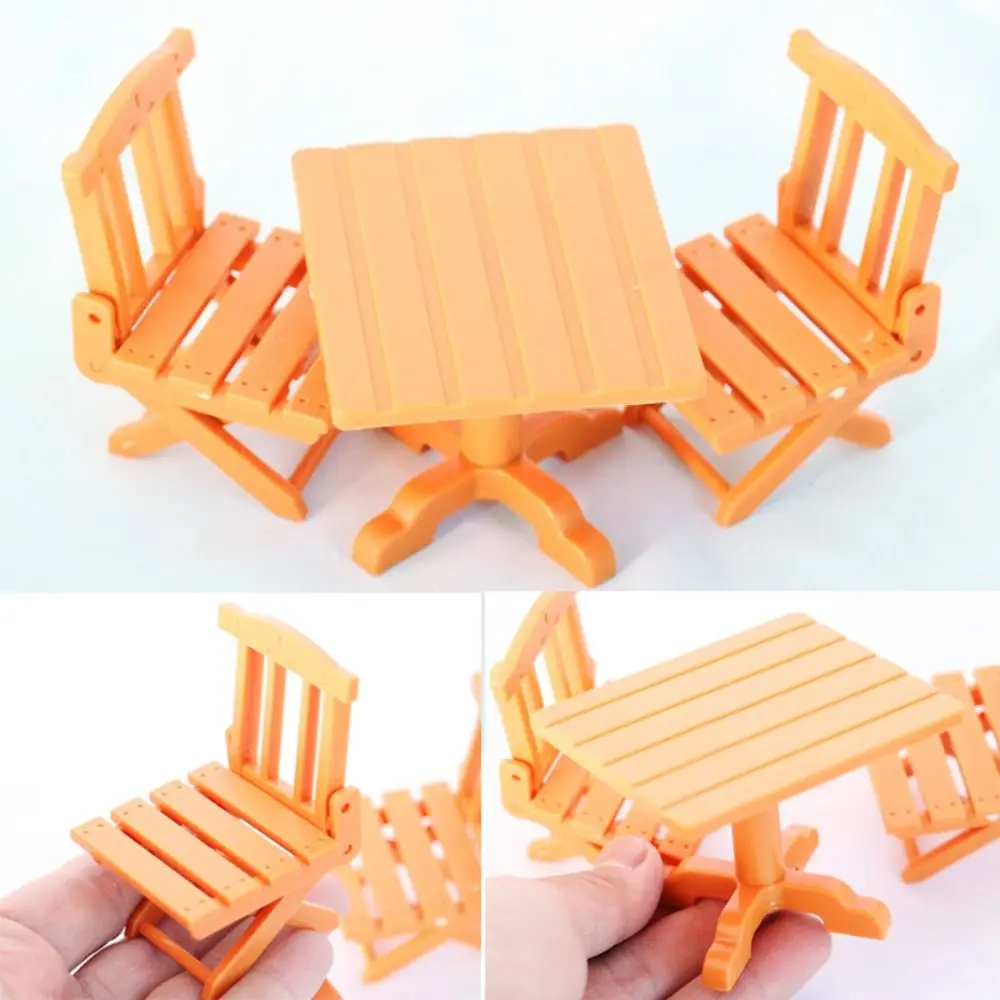 

1Set Mini Dining Table New 1:12 Scale Simulation Square Dining Tables Dollhouse Chairs Set 1:12 Dollhouse Decoration