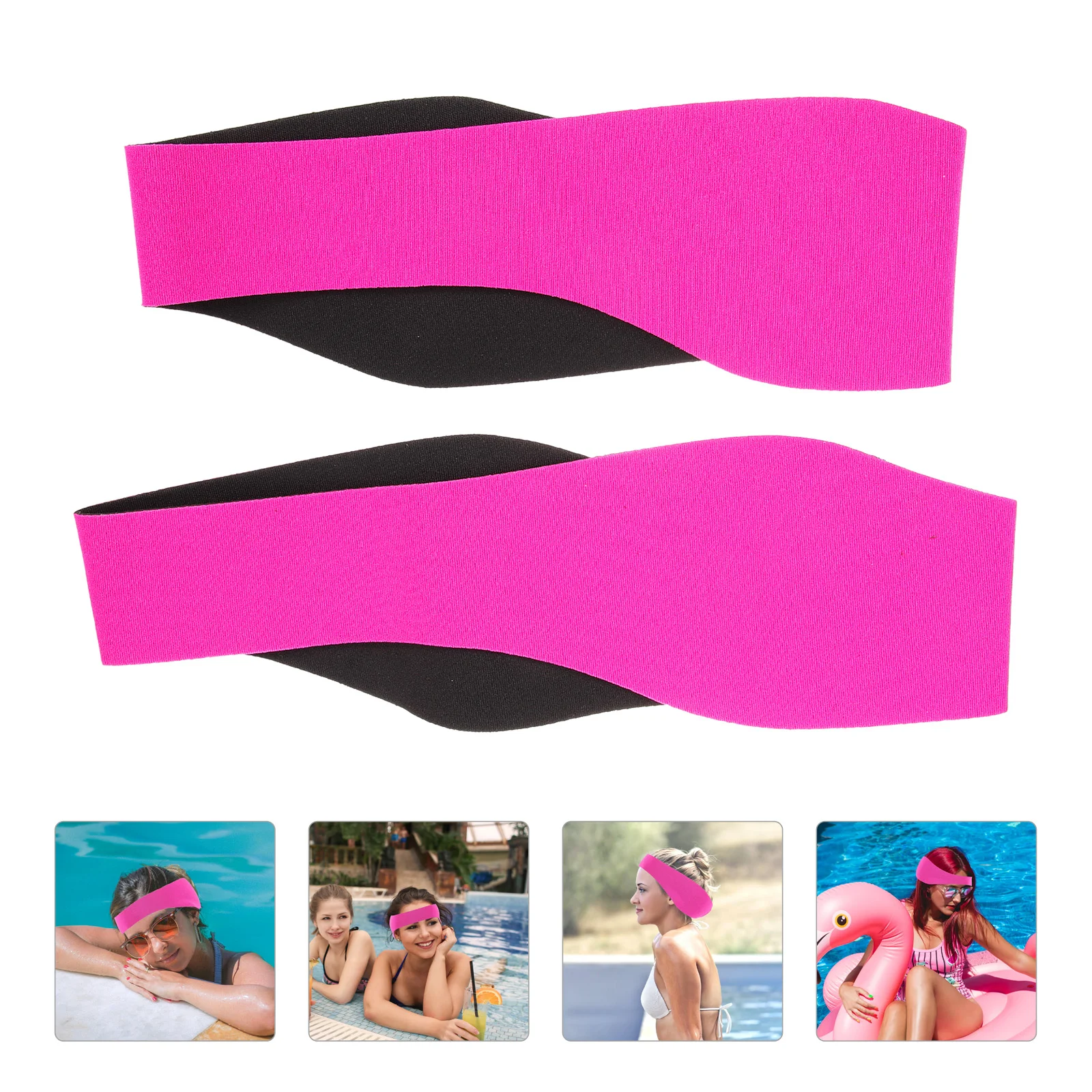 

2Pcs Neoprene Swim Headband Yoga Breathable Headband Unisex Headband Water Sports Headband