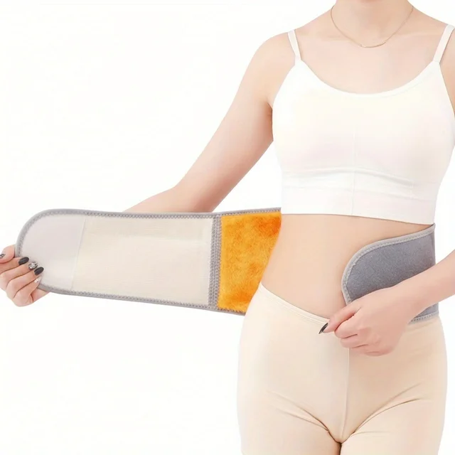 Autumn And Winter Warm Fleece-Lined Waist Belt, Abdominal And Back Thermal Support with Heat Retention 6