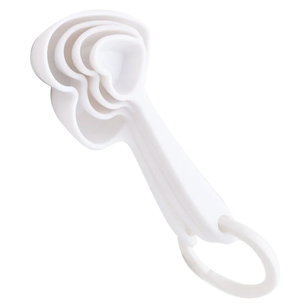 

Plastic Spoons Measuring Spoons Heart Shaped Plastic Shower Wedding Party Gift Favor Dry Liquid Ingredients Cooking