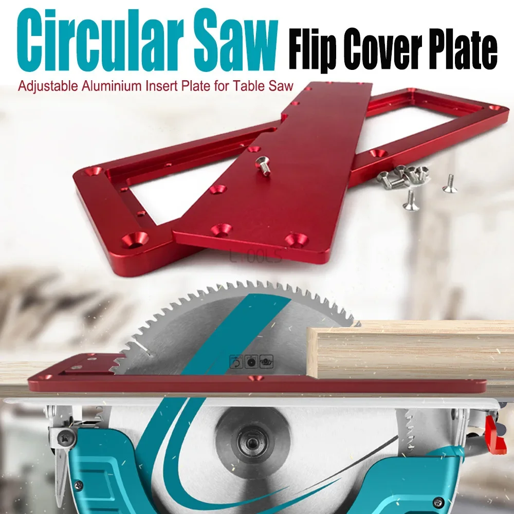 Electric Circular Saw Flip Cover Adjustable 45 Degree Table Saw Embedded Cover Plate Router Table Insert Plate Woodworking Tool