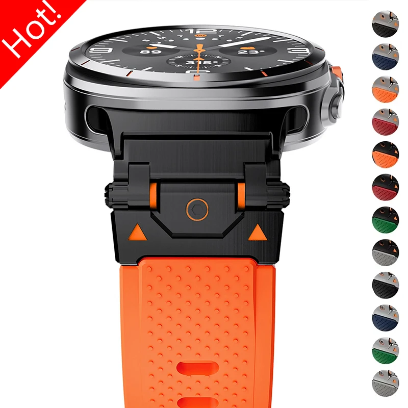 Premium No Gaps Silicone Strap for Sports Watches - Soft Rubber Wristband Bracelet