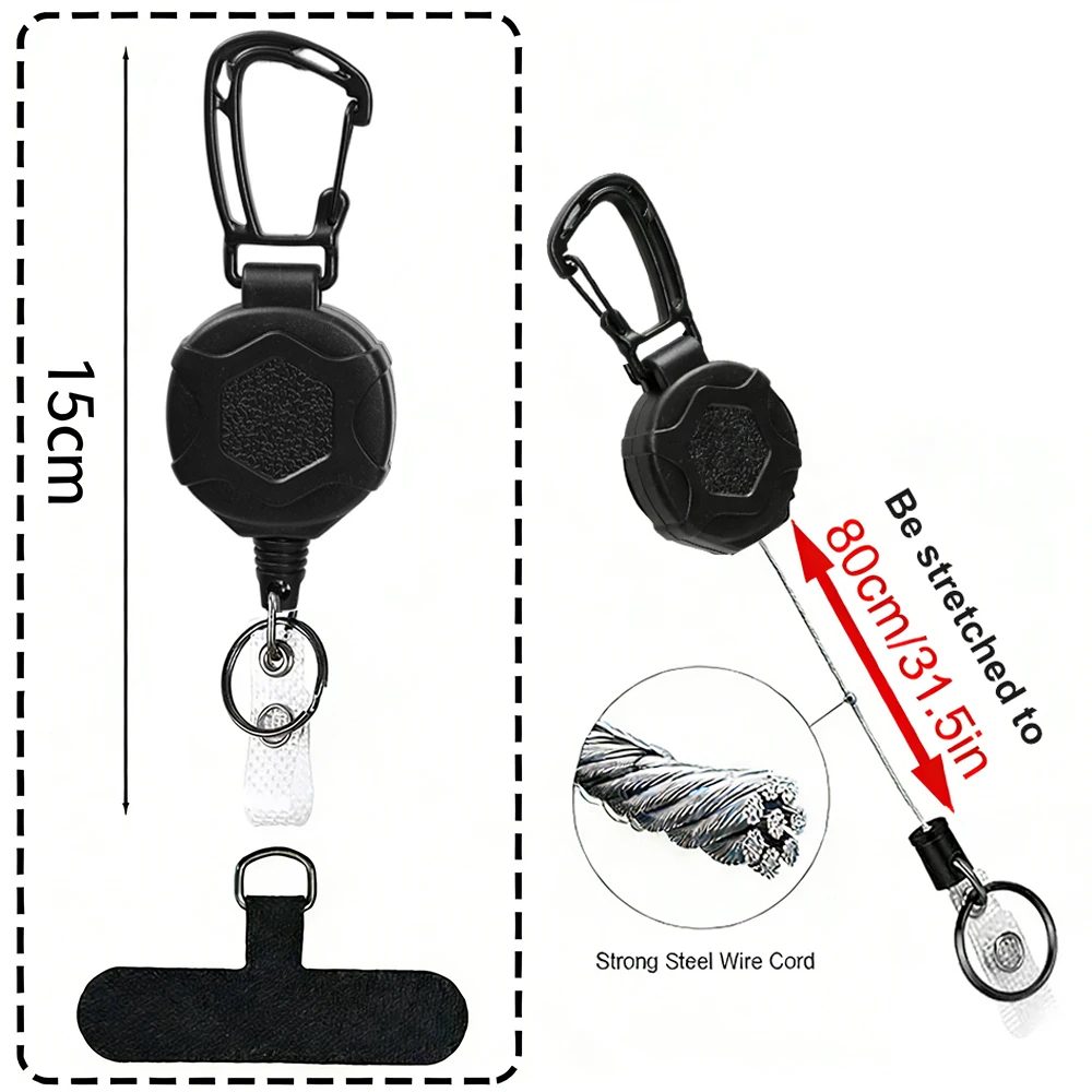 Retractable Anti-Theft Phone Holder with Belt Clip - Outdoor Travel Safety Tether Strap