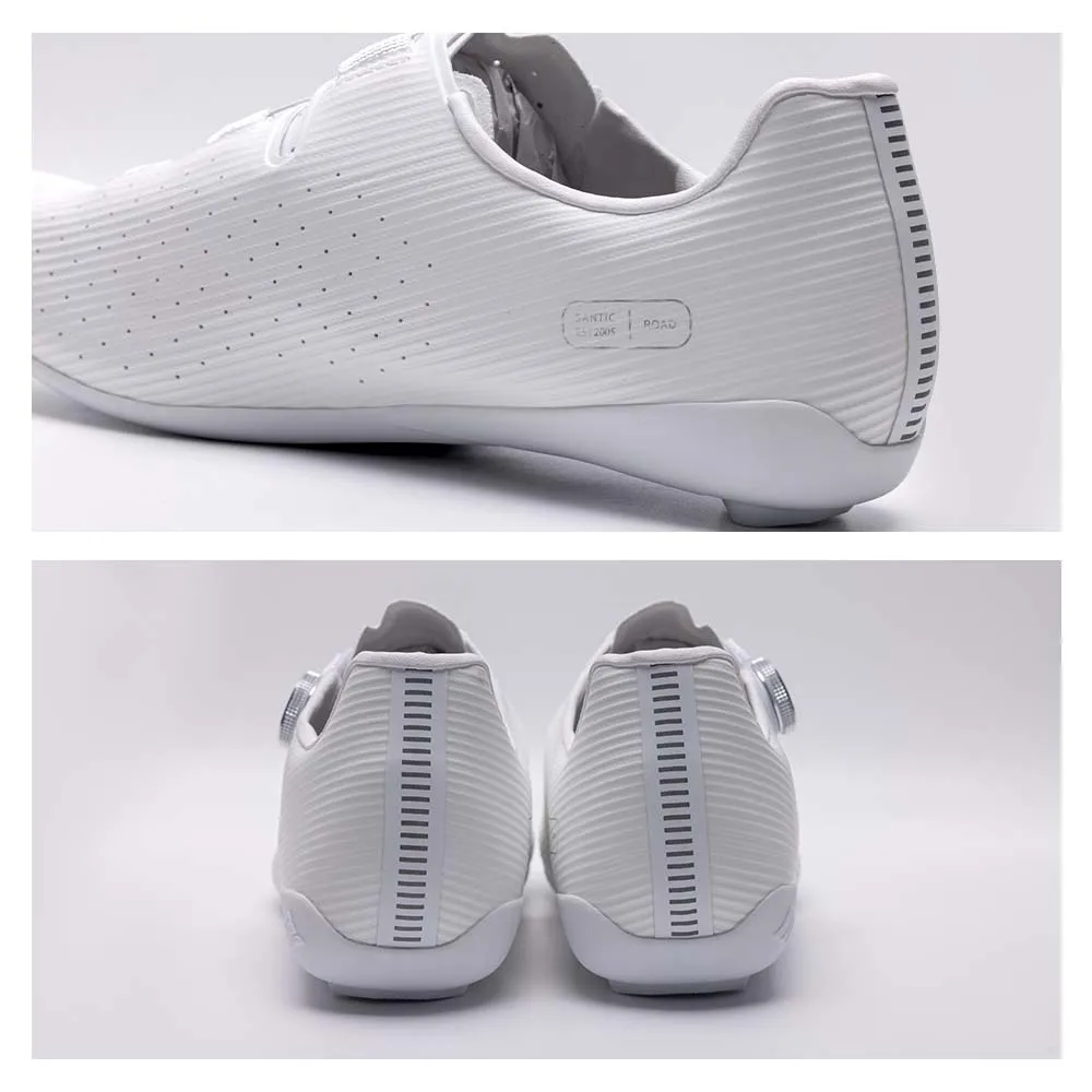 Santic Men Cycling Shoes Carbon Fiber Outsole Road Bike Shoes Women Breathable ATOP Reel Knob Lacing System WZS24043 cycling shoes