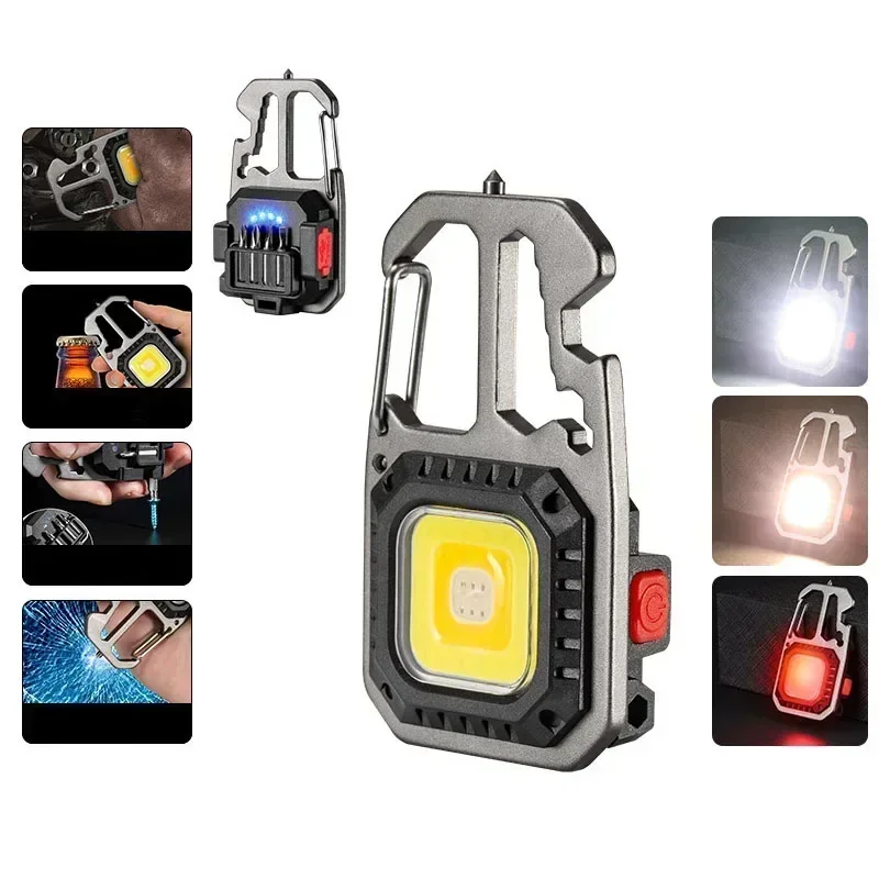Handheld flashlight mini led light pocket flashlight mini led night light Mini LED Flashlight Portable Work Light Pocket Keychains Flashlight USB Rechargeable For Outdoor Camping Small Lights