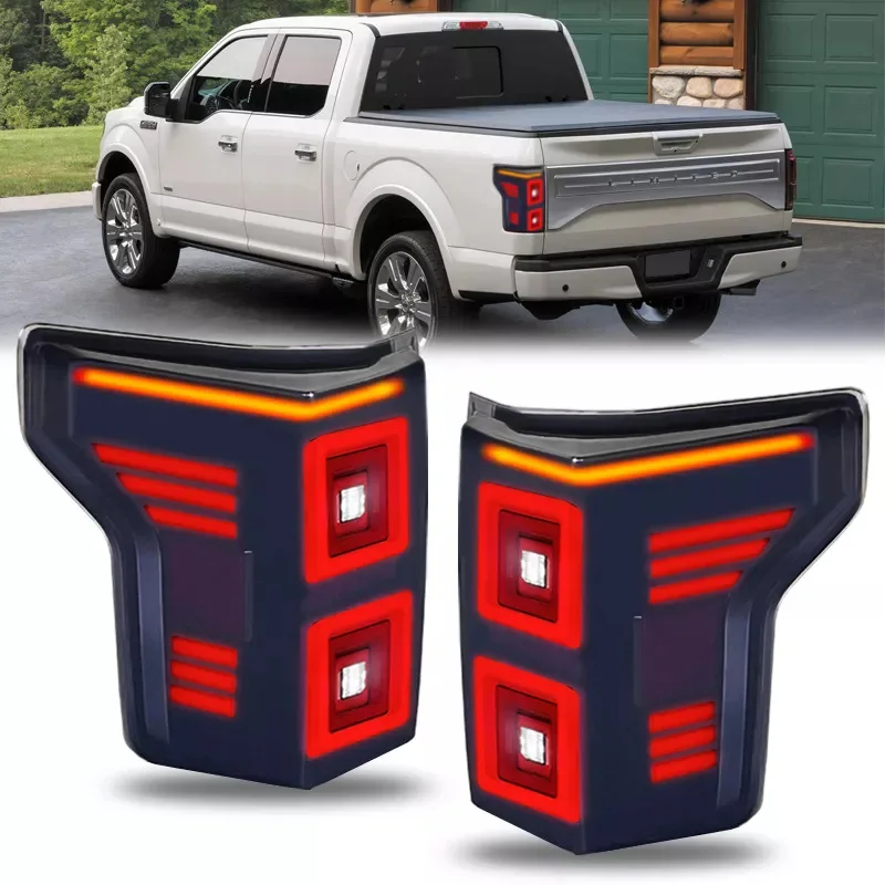 

Car LED Taillights Accessories For Ford F150 2015 2016 2017 2018 2019 2020 Tail Lamp Brake Light Running Light LED Taillight