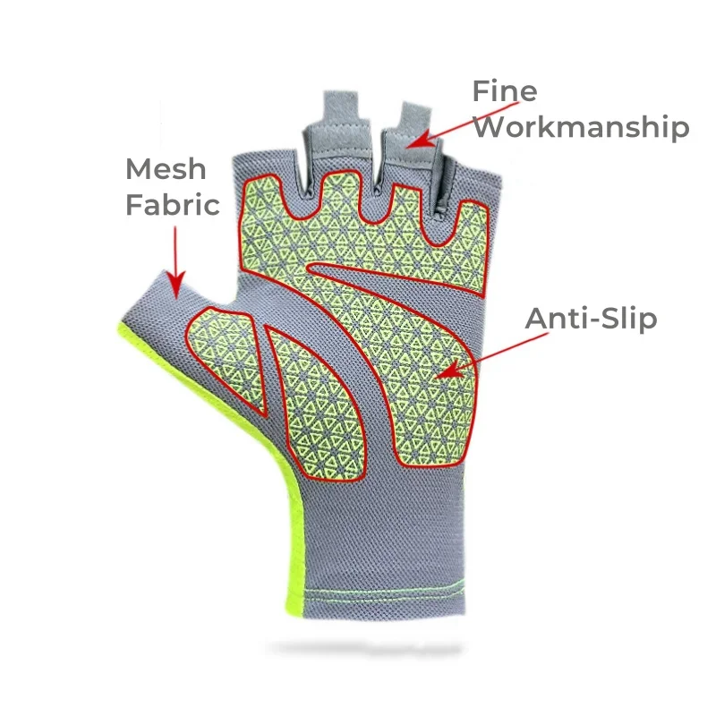 Half Finger Riding Half Finger Women Men's Outdoor Fitness Brethable  Anti Abrasion Sports Gloves Fishing Gloves Bicycle Gloves 4