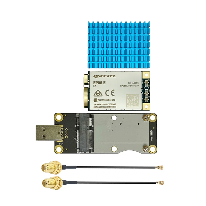 

New Original Quectel EP06-E Mini PCIe EP06ELA-512 IoT/M2M-optimized LTE-A Cat6 Module With Heat sink USB2.0 Adapter SIM Card Sot