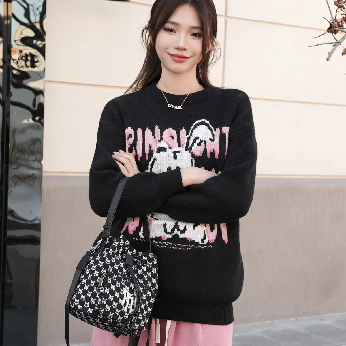 PNJ Manchurian messenger bag women's casual 2024 new fashion shoulder bag fresh trend satchel nylon