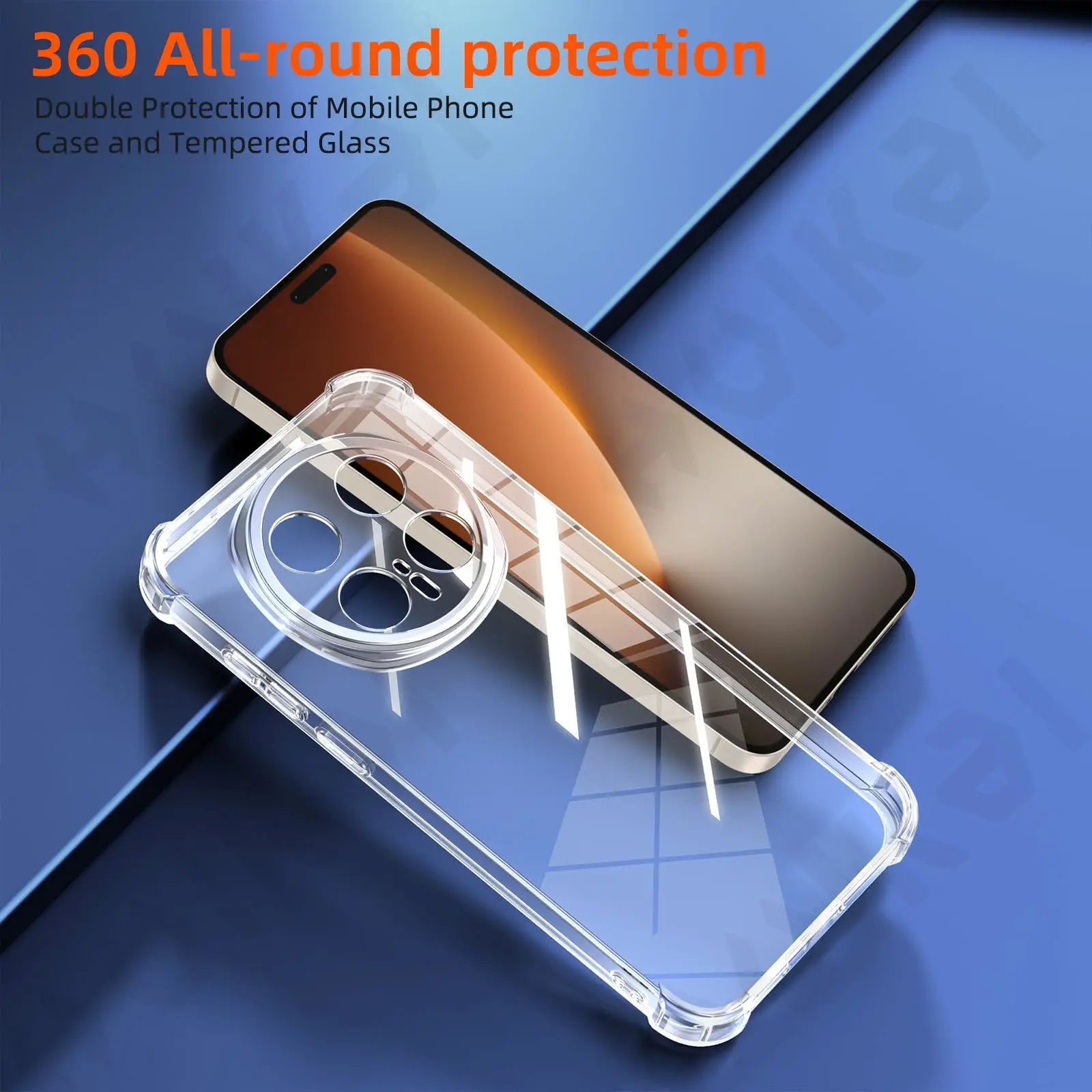 Ultra Soft Transparent TPU Protective Case with Corner Bumper Cushion