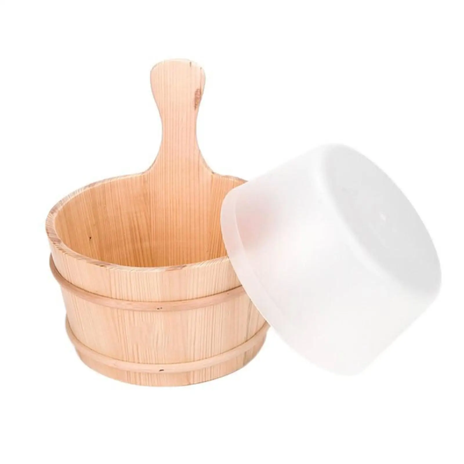 Sauna Bucket with Ladle Sauna Equipment 4L Multifunctionlal Milk Pail Gifts with