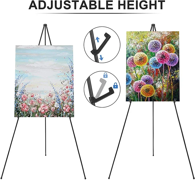 Tripod Display Easel Stand Poster Display Stand Anti-slip Wedding Card White Easel Holder Art Board Display Holder School Use